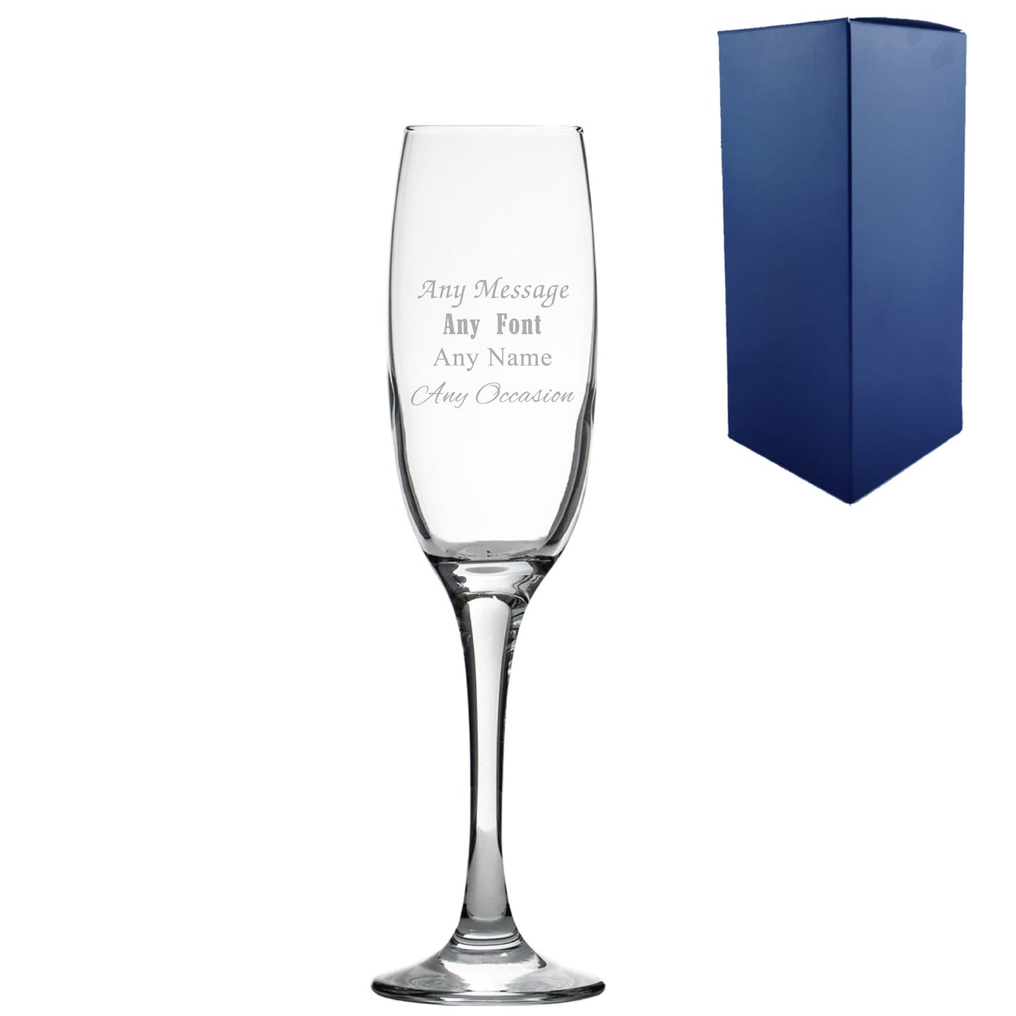 Engraved Champagne Flute Personalized Glassware for Special Occasions and Gifts