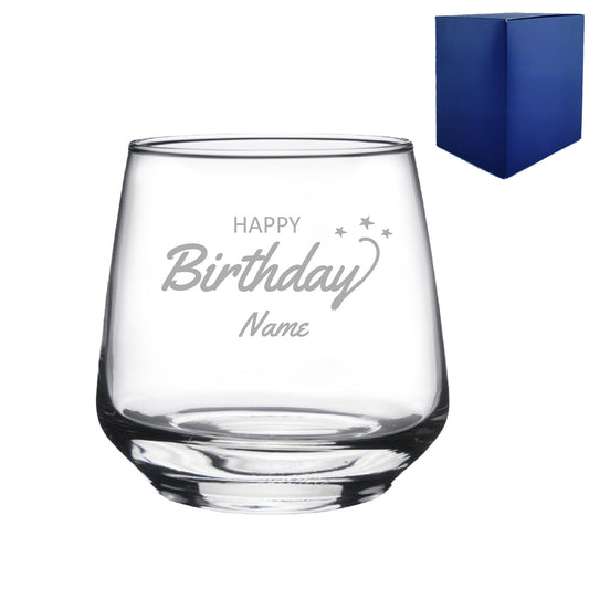 Engraved Happy Birthday Tallo Tumbler, Gift Boxed