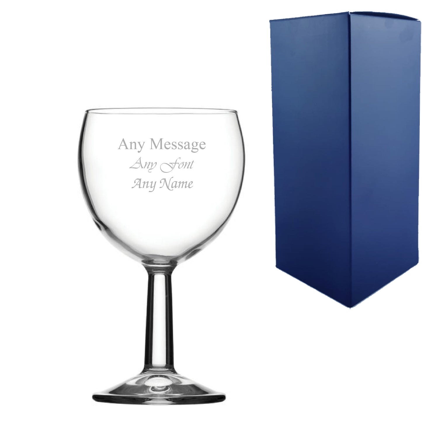 Engraved Banquet Goblet Wine Glass 6.66oz/197ml, Any Message