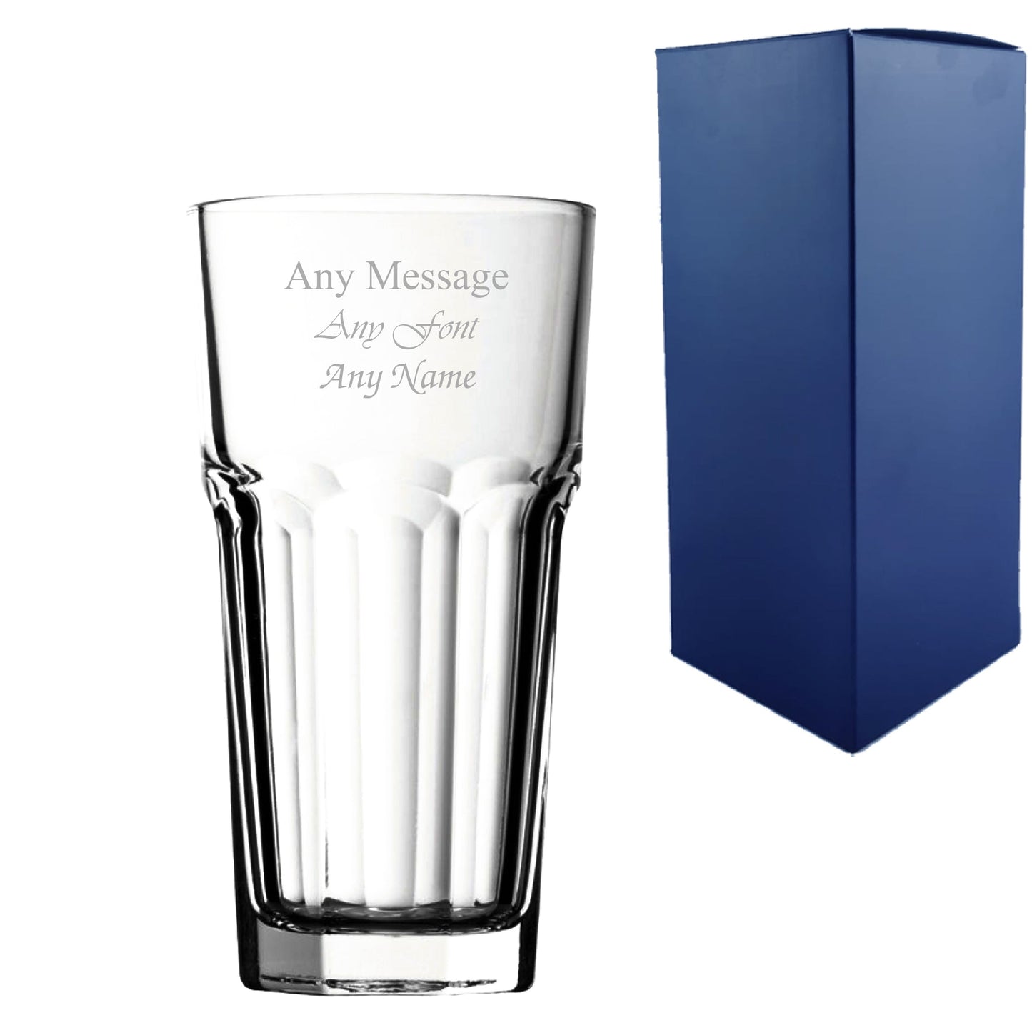 Engraved Cocktail, Margarita, Hiball & Iced Tea Glasses with Gift Box Set
