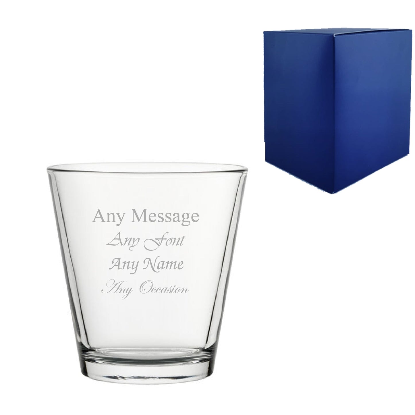 Engraved City Water Glass 8.75oz/258ml, Any Message