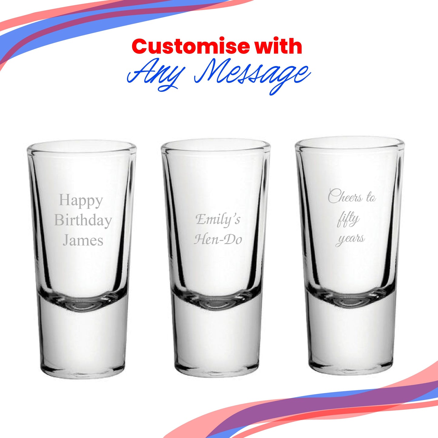 Engraved Shooter Shot Glass, 10oz/25ml, Any Message