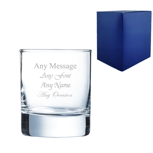 Engraved Islande Whiskey Glass, 6.7oz/200ml, Any Message