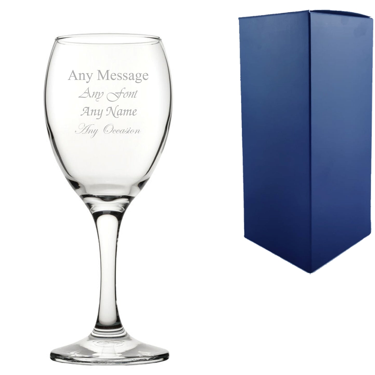 Engraved Wine Glass with Personalized Message Elegant Gift Presentation Keepsake