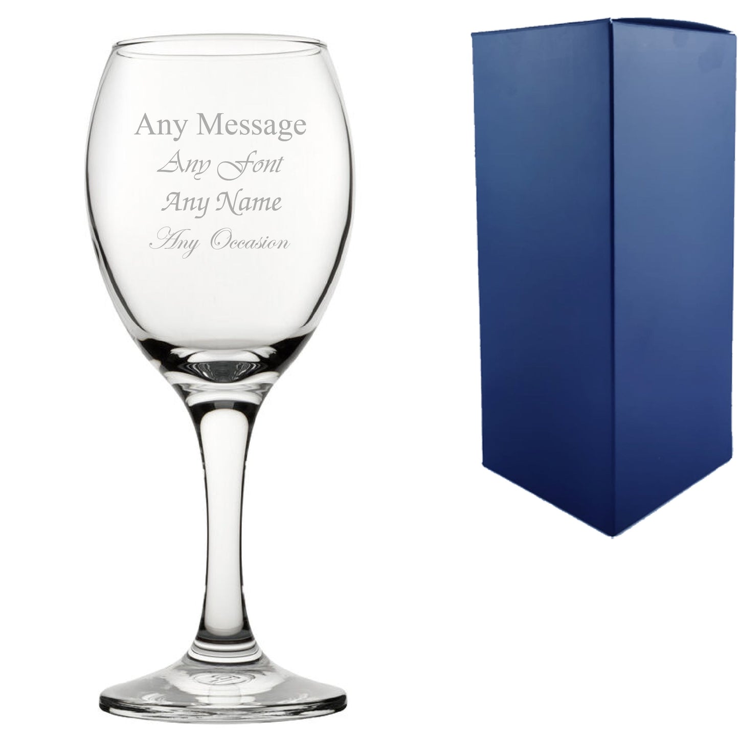 Engraved Wine Glass with Personalized Message Elegant Gift Presentation Keepsake