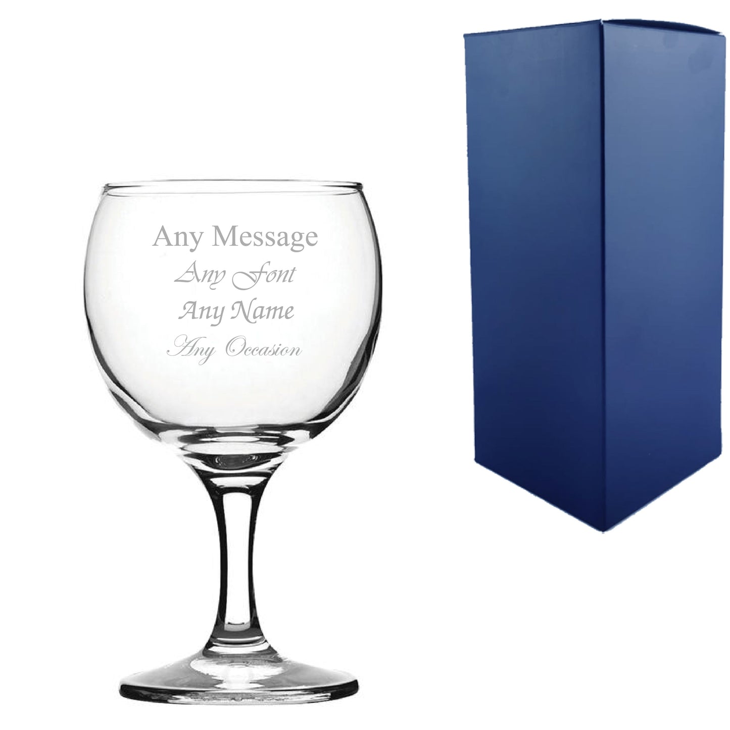 Engraved 8.7oz/258ml Paris Modern Wine Glass, Any Message for Any Occasion