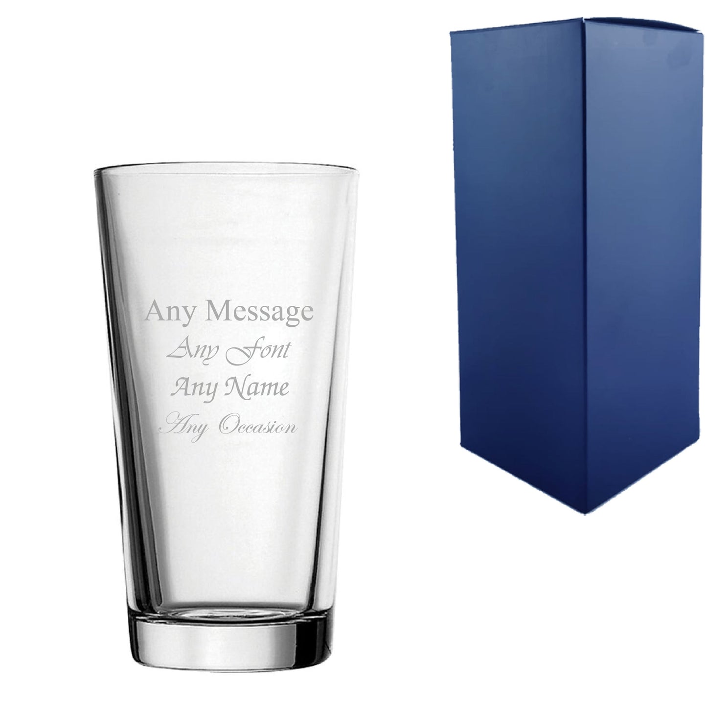 Engraved Perfect Pint Glass with Custom Message for Any Occasion, Stemmed Beer Glass