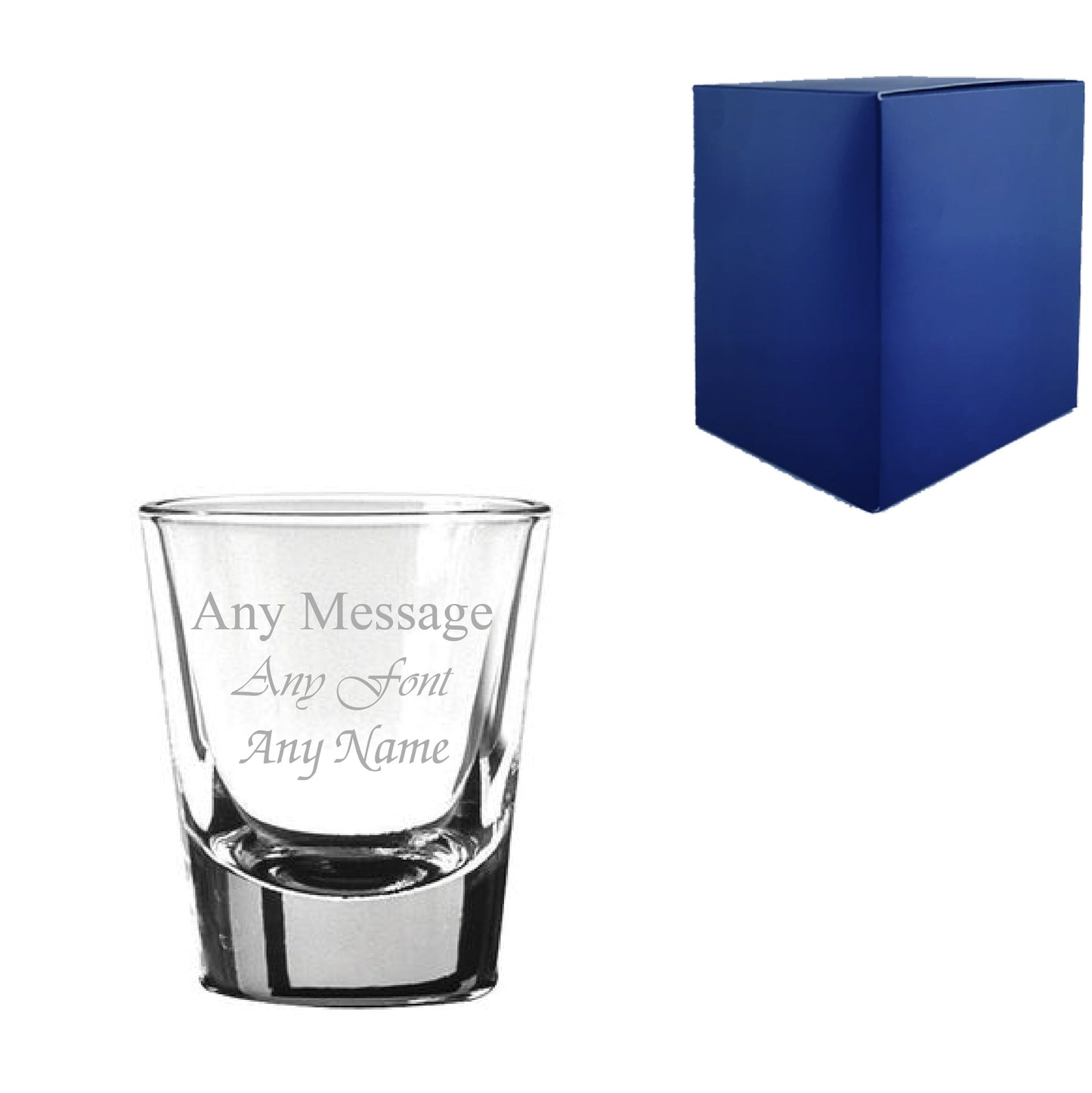 Engraved 1.5oz/44ml American Shot Glass, Any Message for Any Occasion