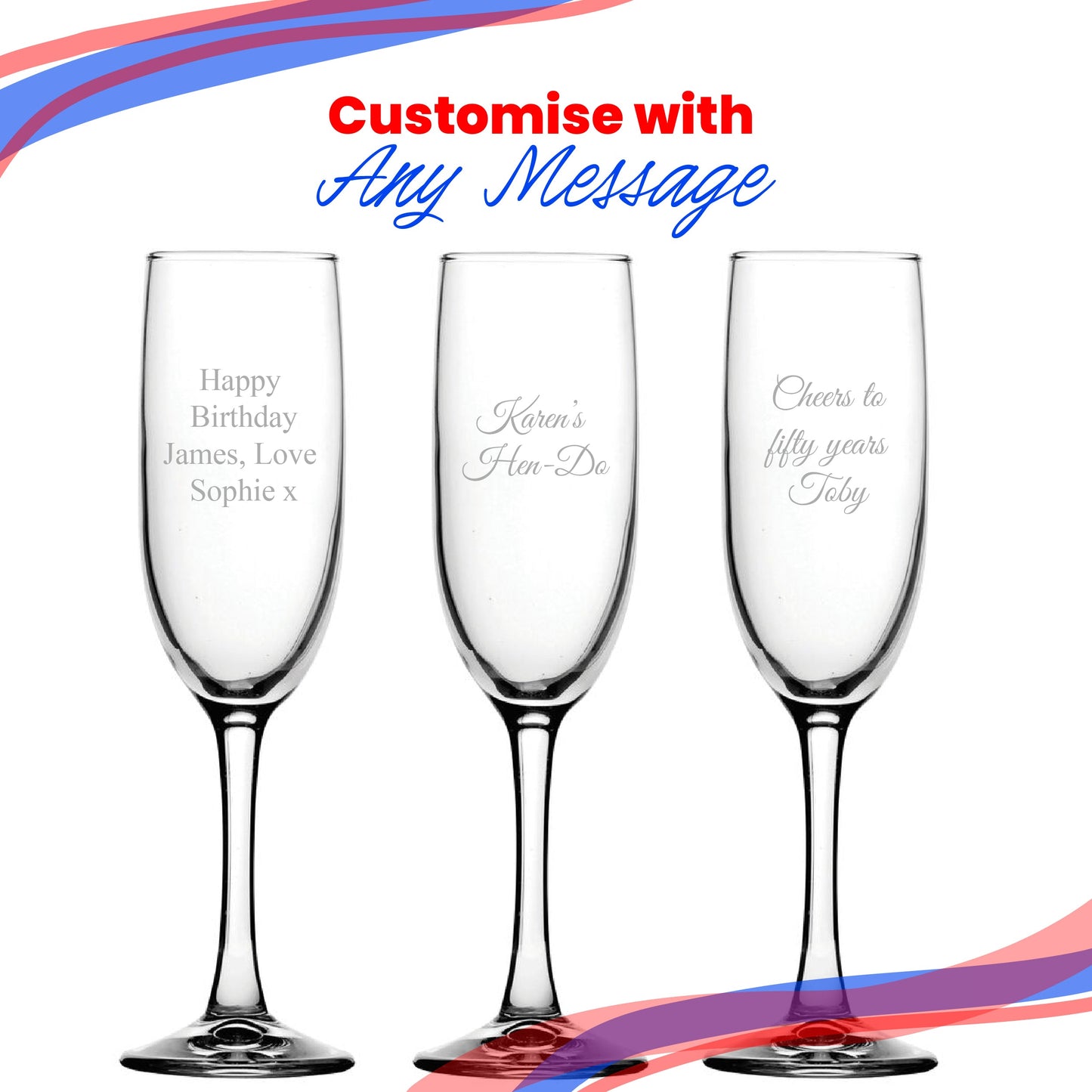 Engraved Champagne Flute Personalized Glassware for Special Occasions and Gifts