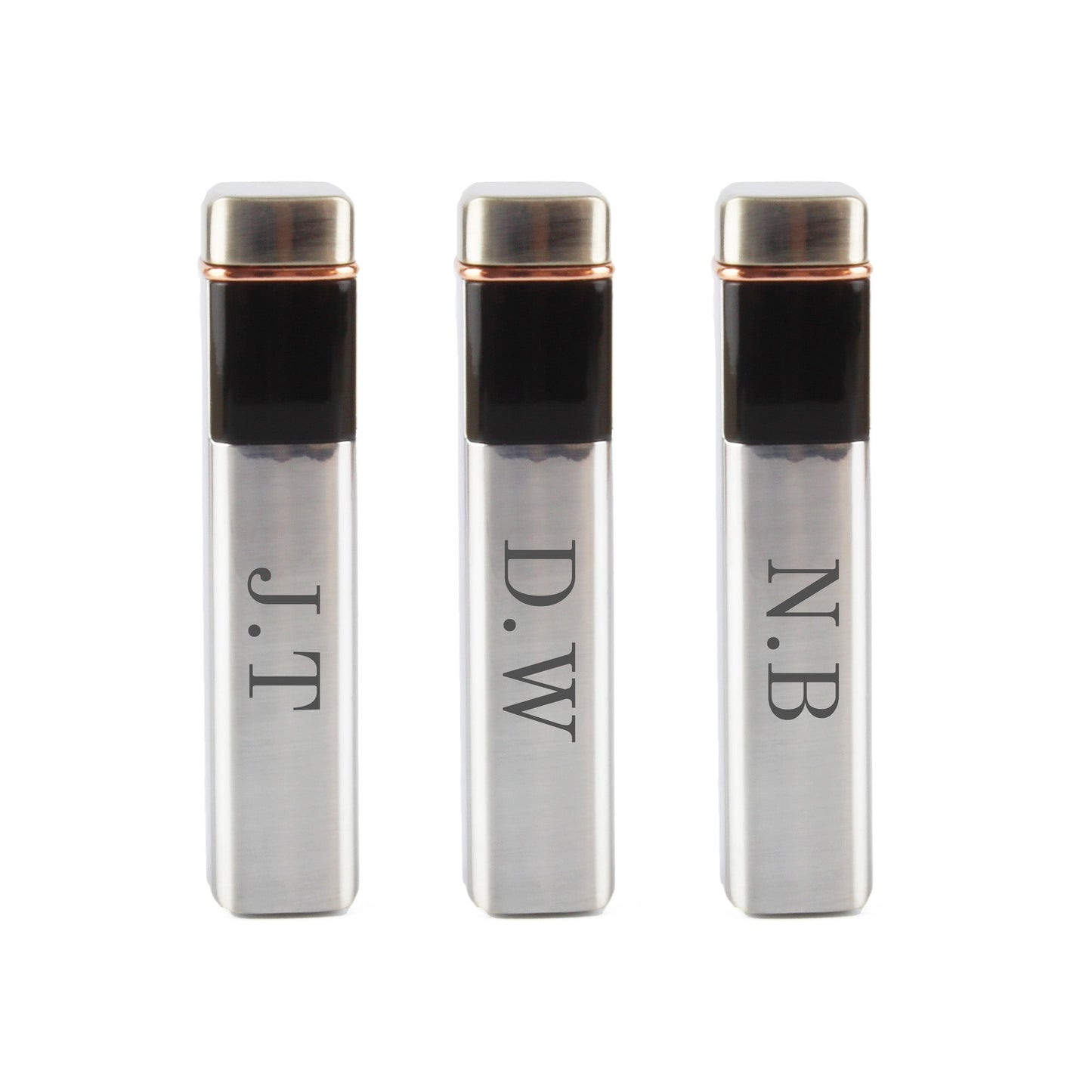 Engraved Slim Electric Lighter Silver Initials Gift Boxed