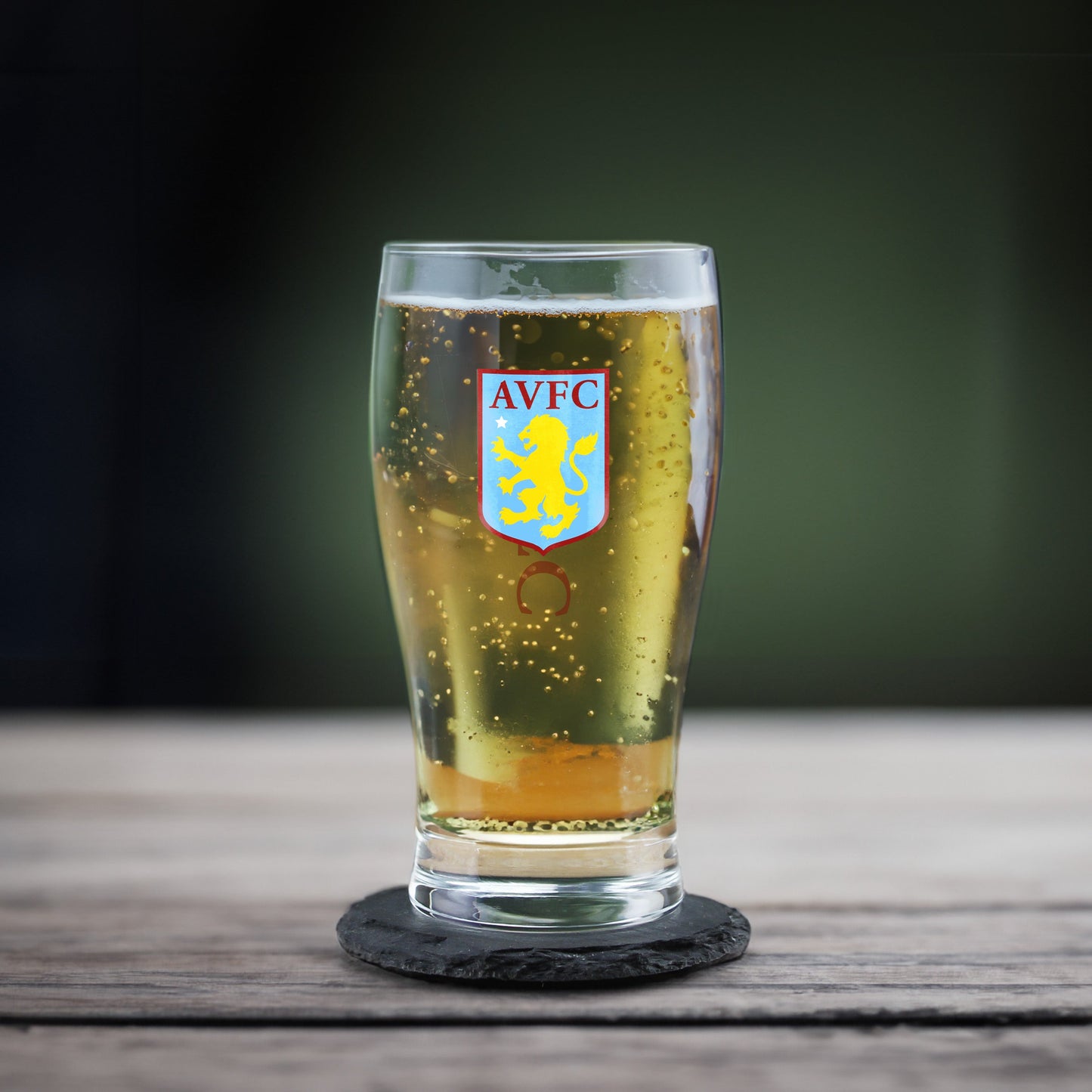 Engraved Aston Villa 20oz Tulip Pint Glass, Gift Boxed