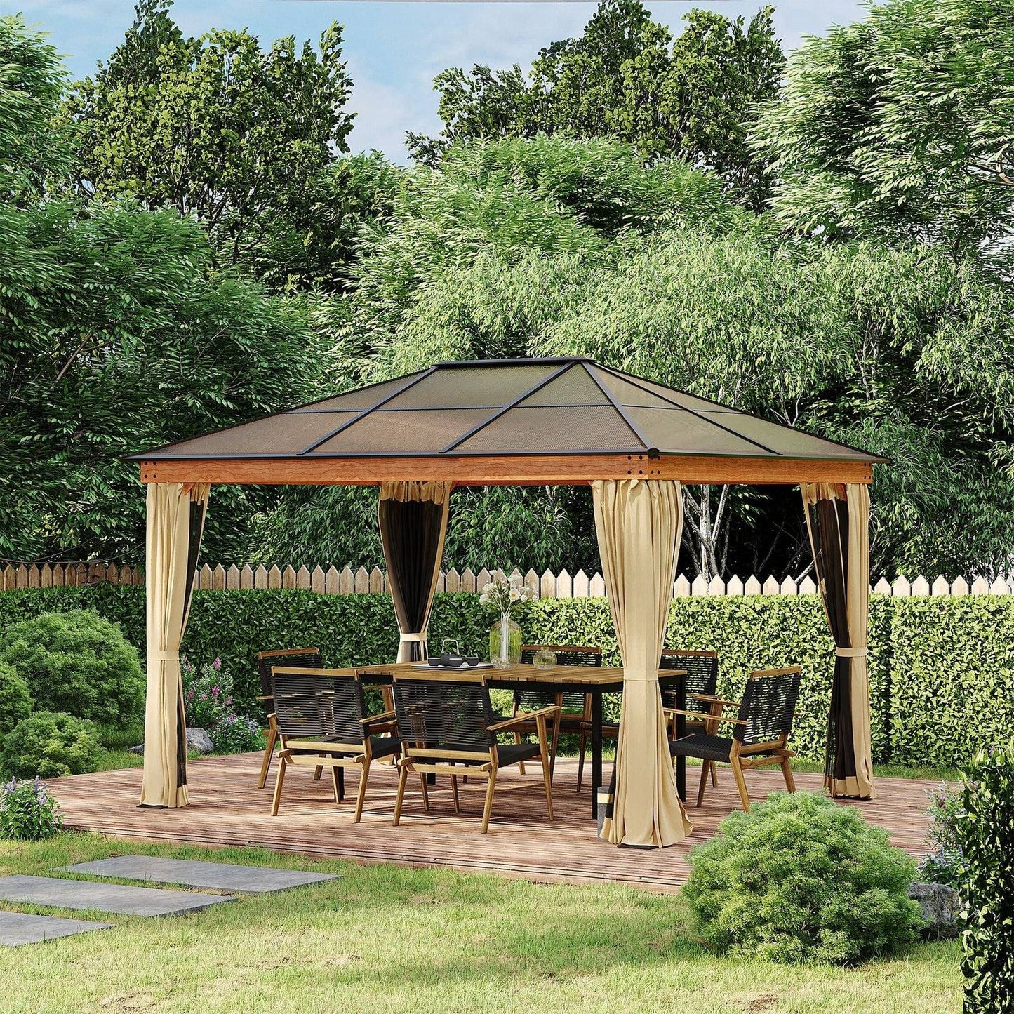 3 x 3.6 m Hardtop Gazebo Canopy