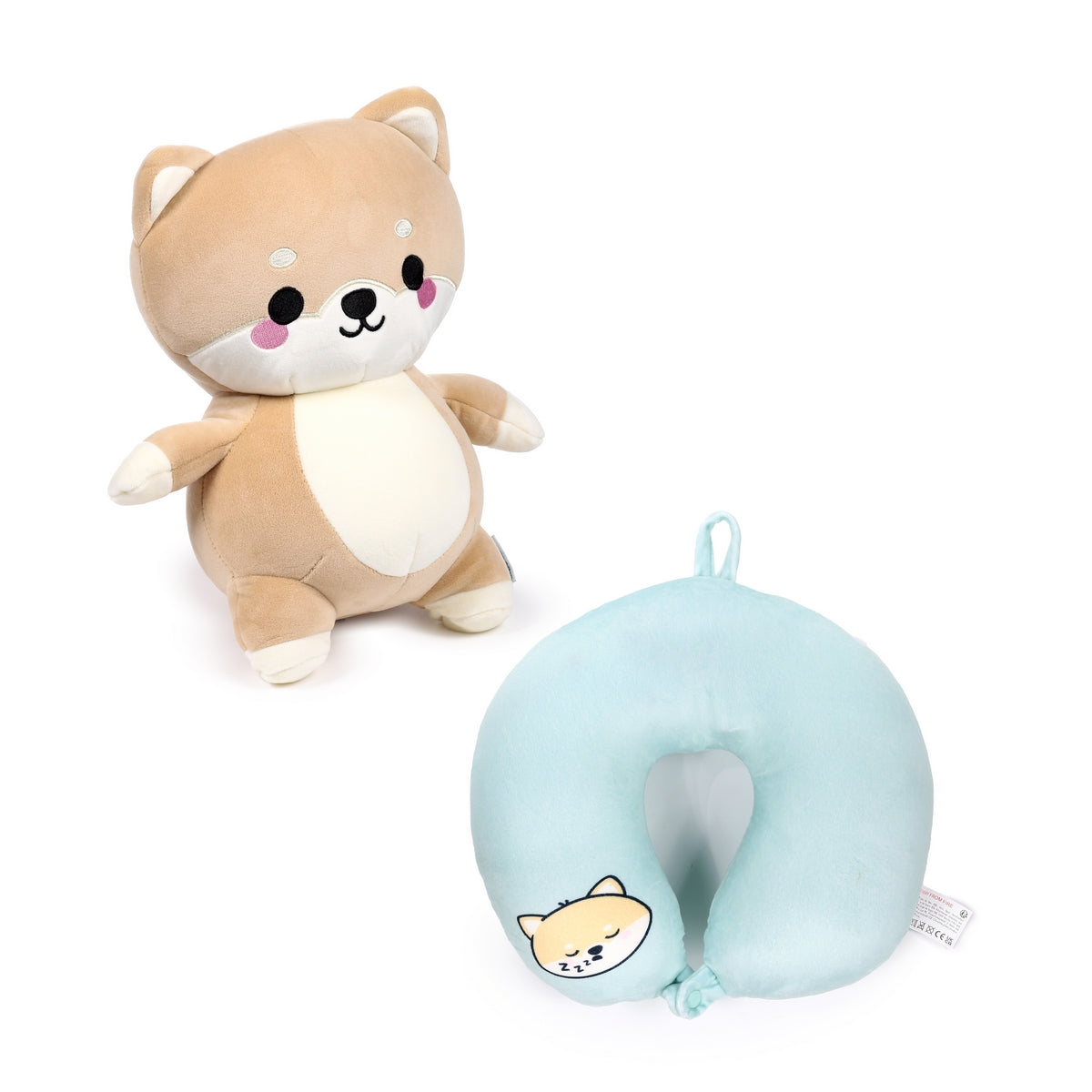 Adoramals Shuggs Shiba Inu Travel Pillow Toy