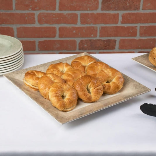Jazz Square Melamine Plates 254mm (10") with Crackle Finished Border