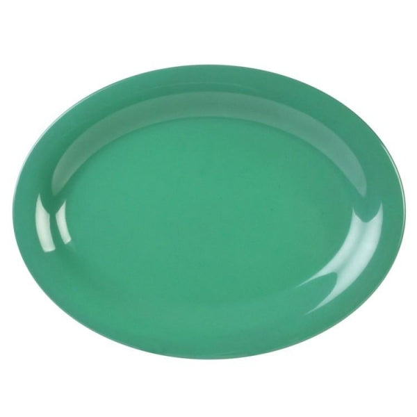 Green Oval Platter 240mm x 185mm / (7.28 inches) - Pack Of 12