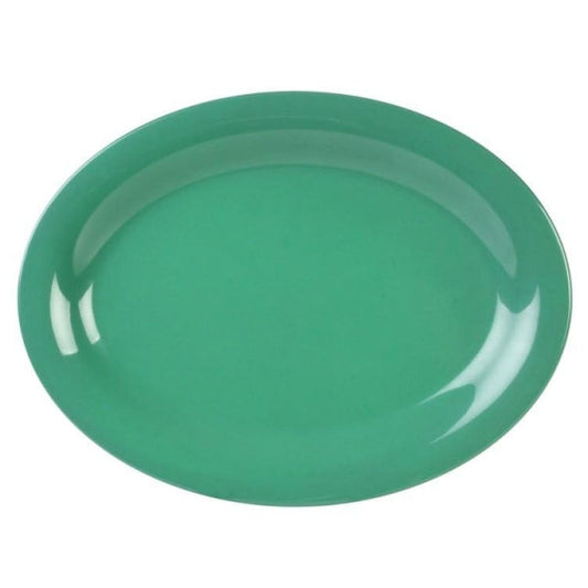 Green Oval Platter 240mm x 185mm / (7.28 inches) - Pack Of 12