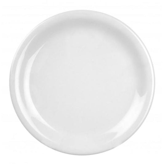 Narrow Rim White Melamine Plate 265mm / 10 ½in - Pack Of 12