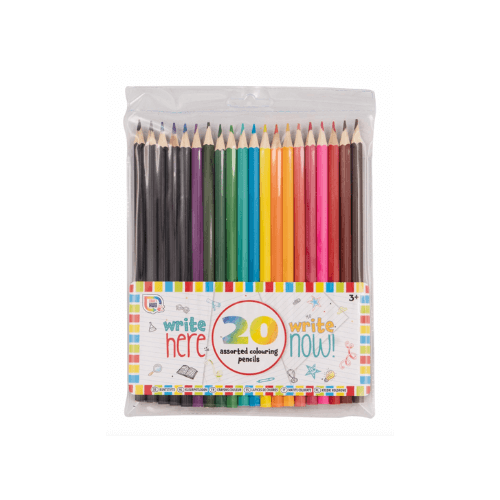 Wholesale 20 Assorted Colouring Pencils - (Case of 12)