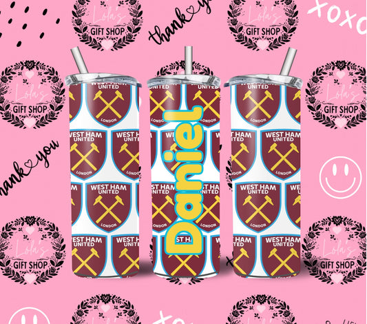 20oz football team tumblers