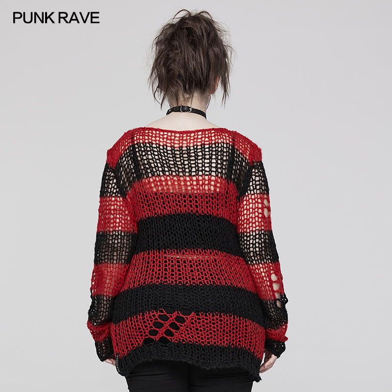 Punk Rave Cosima Knit Sweater - Red