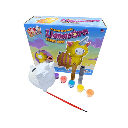 Wholesale Decorate Your Own Llamacorn Money Bank - (Case of 12)