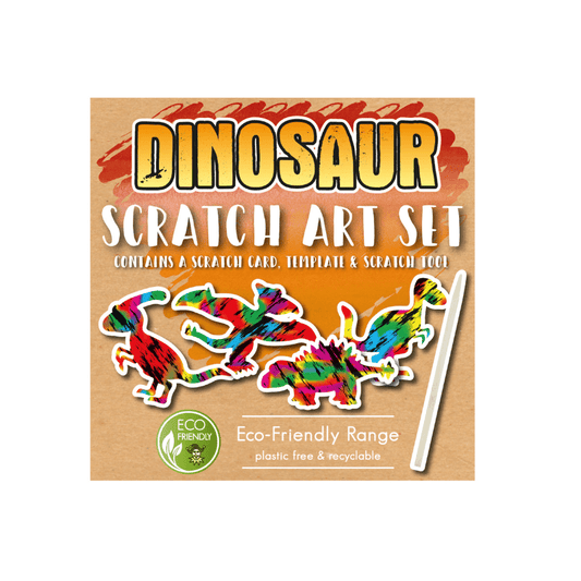 Mini Eco-Friendly Dinosaur Scratch Art Pack