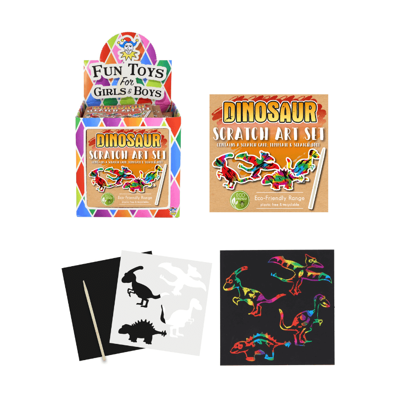 Mini Eco-Friendly Dinosaur Scratch Art Pack