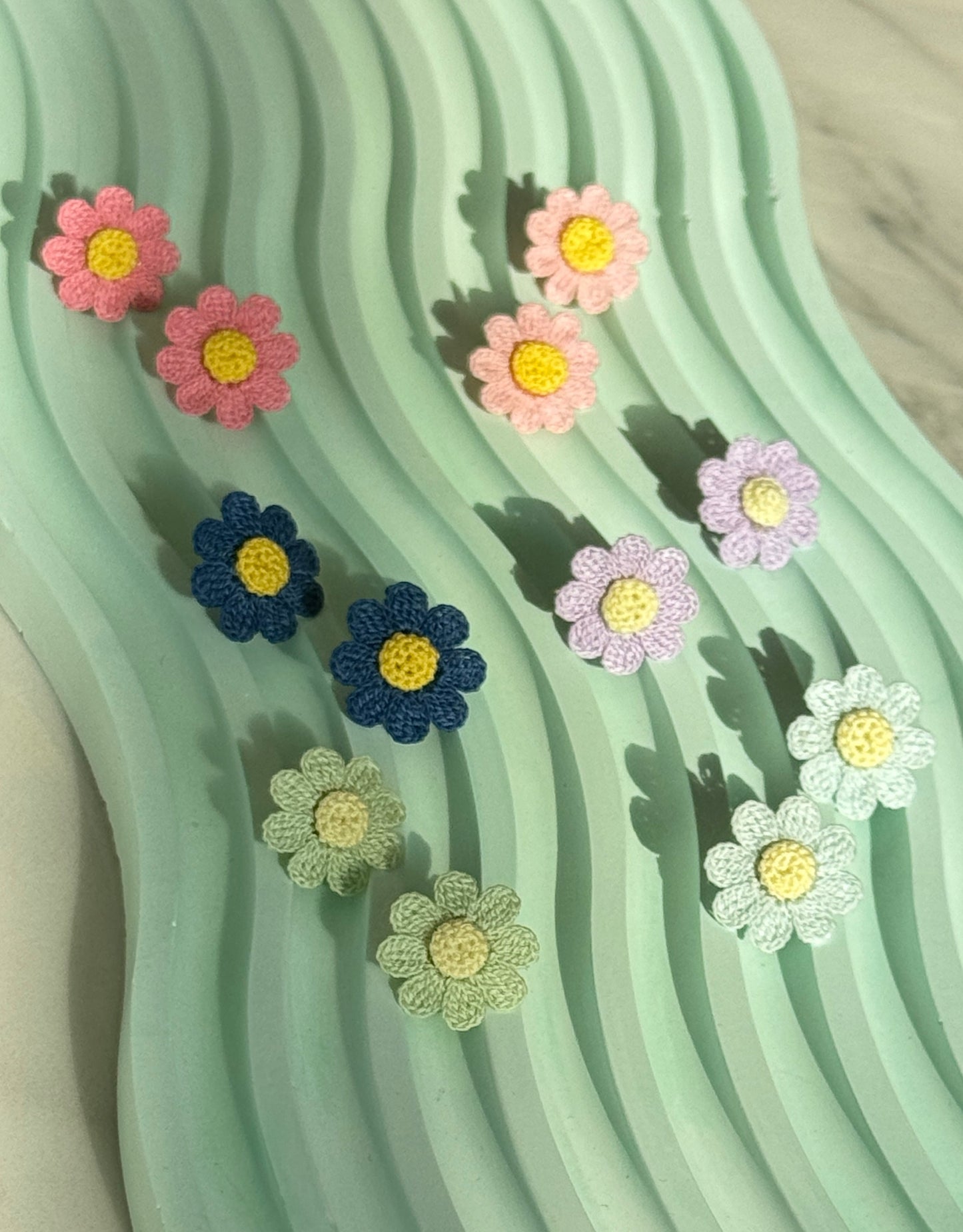 Earring Studs Micro Crochet