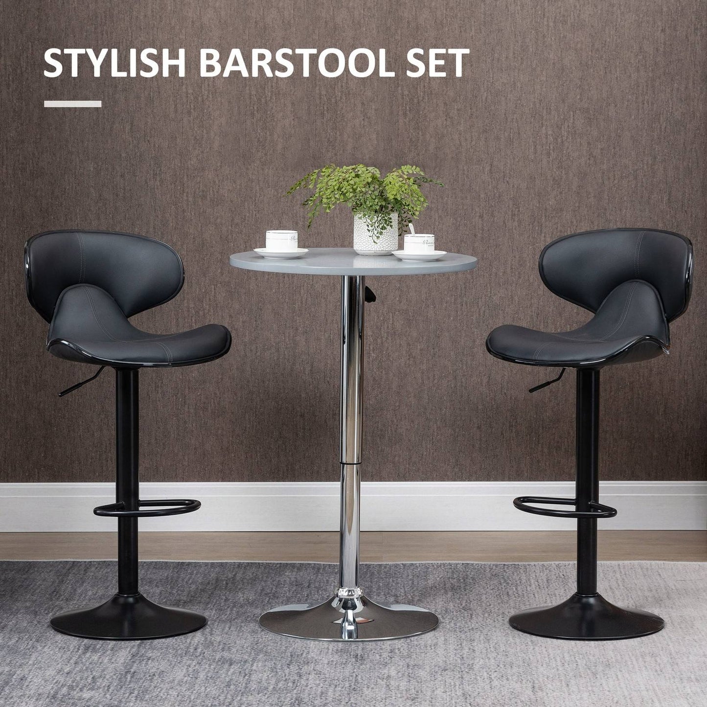 Adjustable Swivel Bar Stools Set of 2