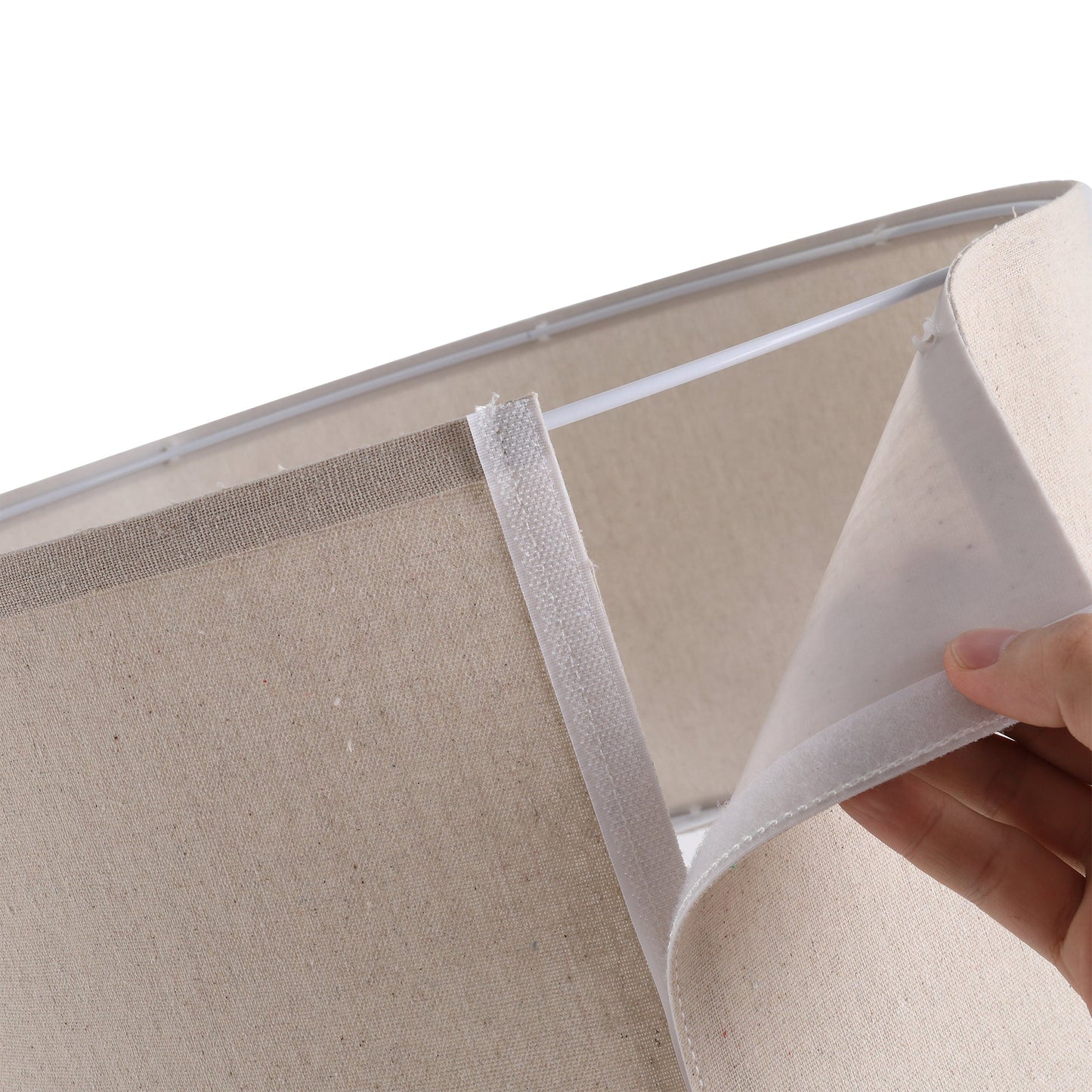 5Ft Elegant Wood Tripod Floor Lamp Free Standing E27 Bulb Lamp Versatile Use For Home Office - Beige