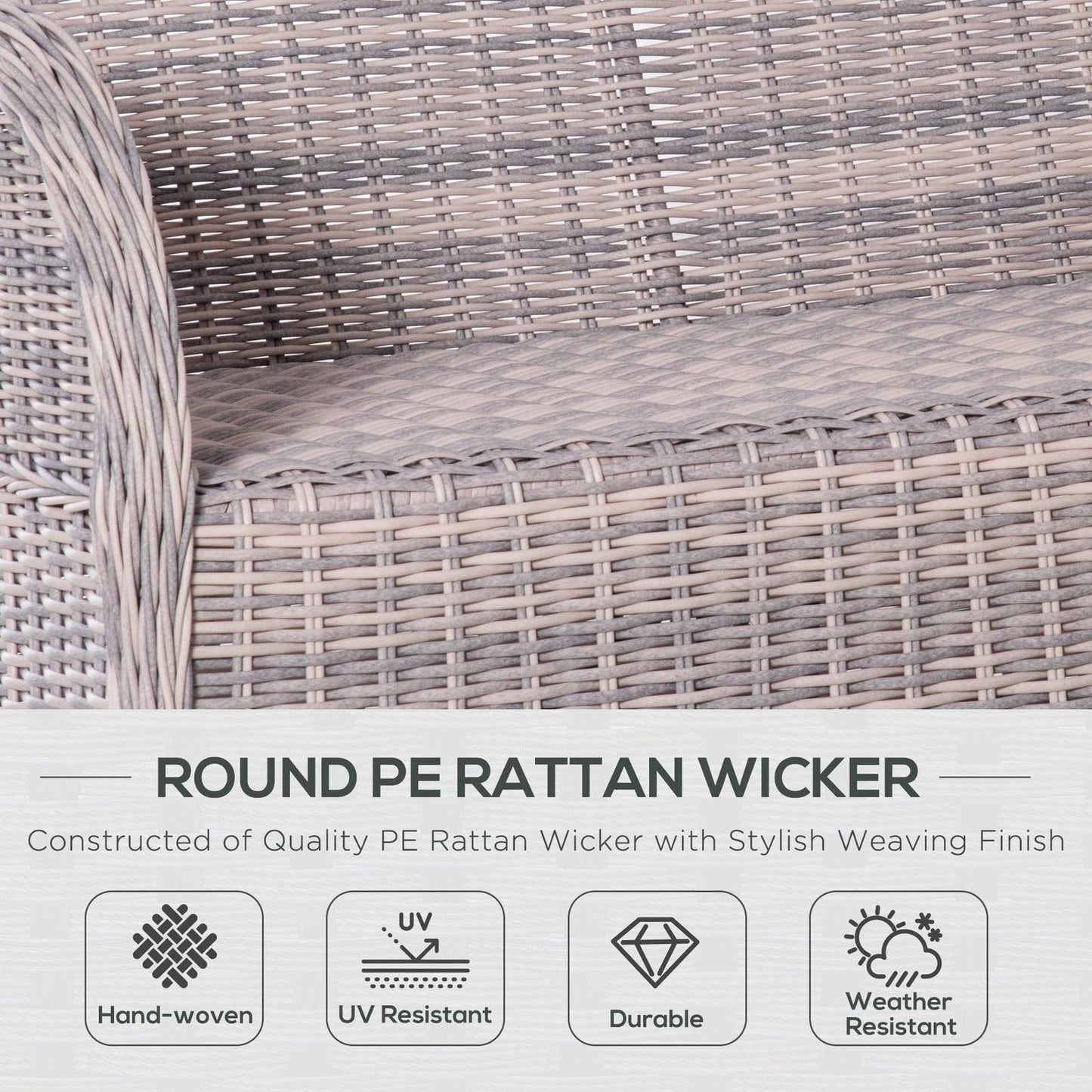 Garden PE Rattan Dining Sofa Set