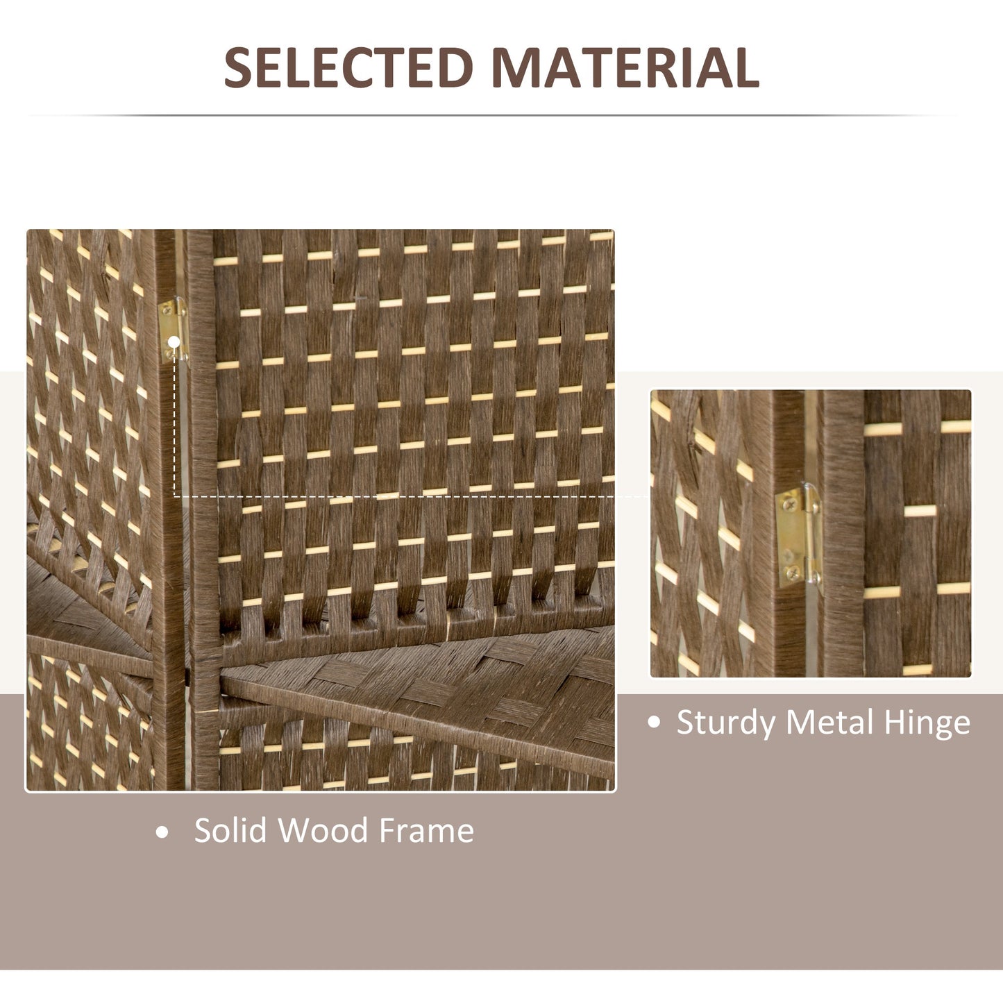 4-Panel Room Dividers with Shelves