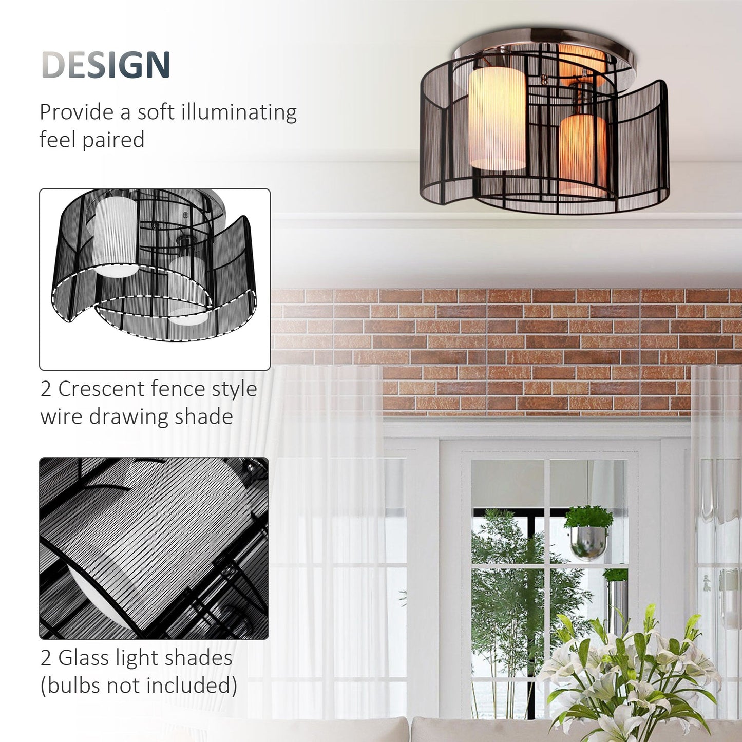 Modern Design Mini Style Flush Mount Ceiling Light Mount With Flush Metal Finish Chandelier For Hallway