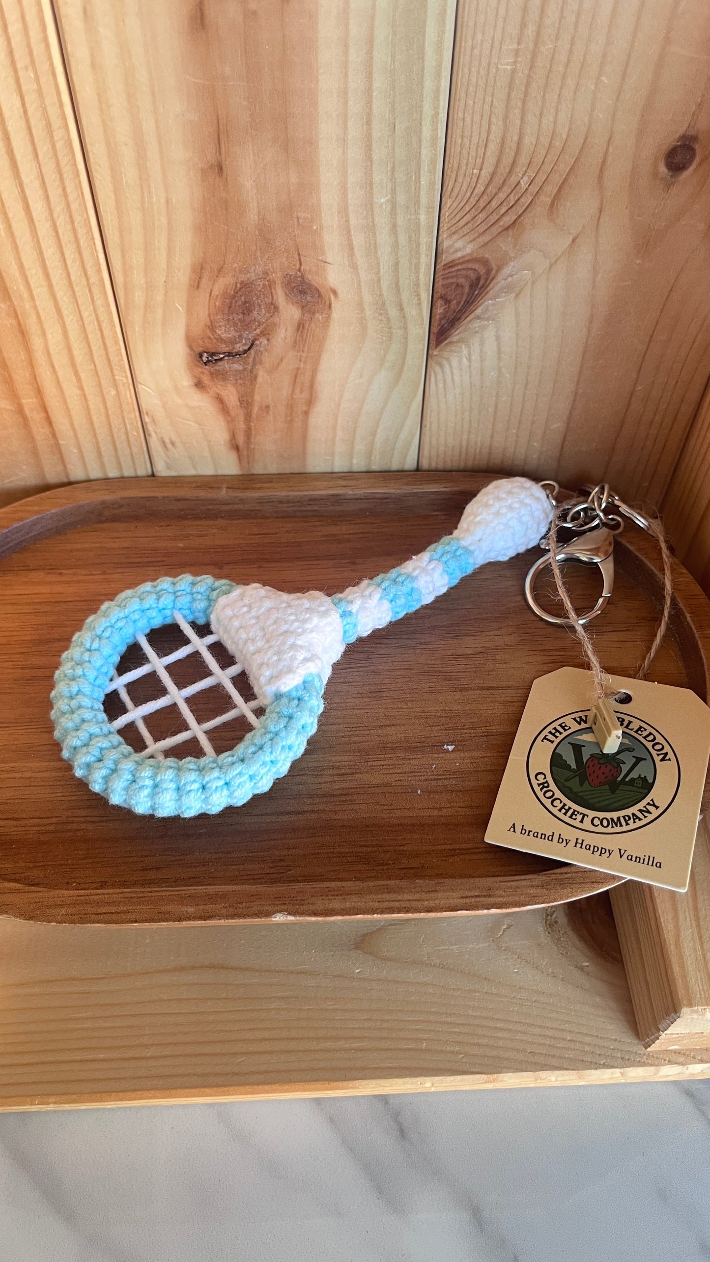 Tennis Ball and Racket Bag Charm Key Chain