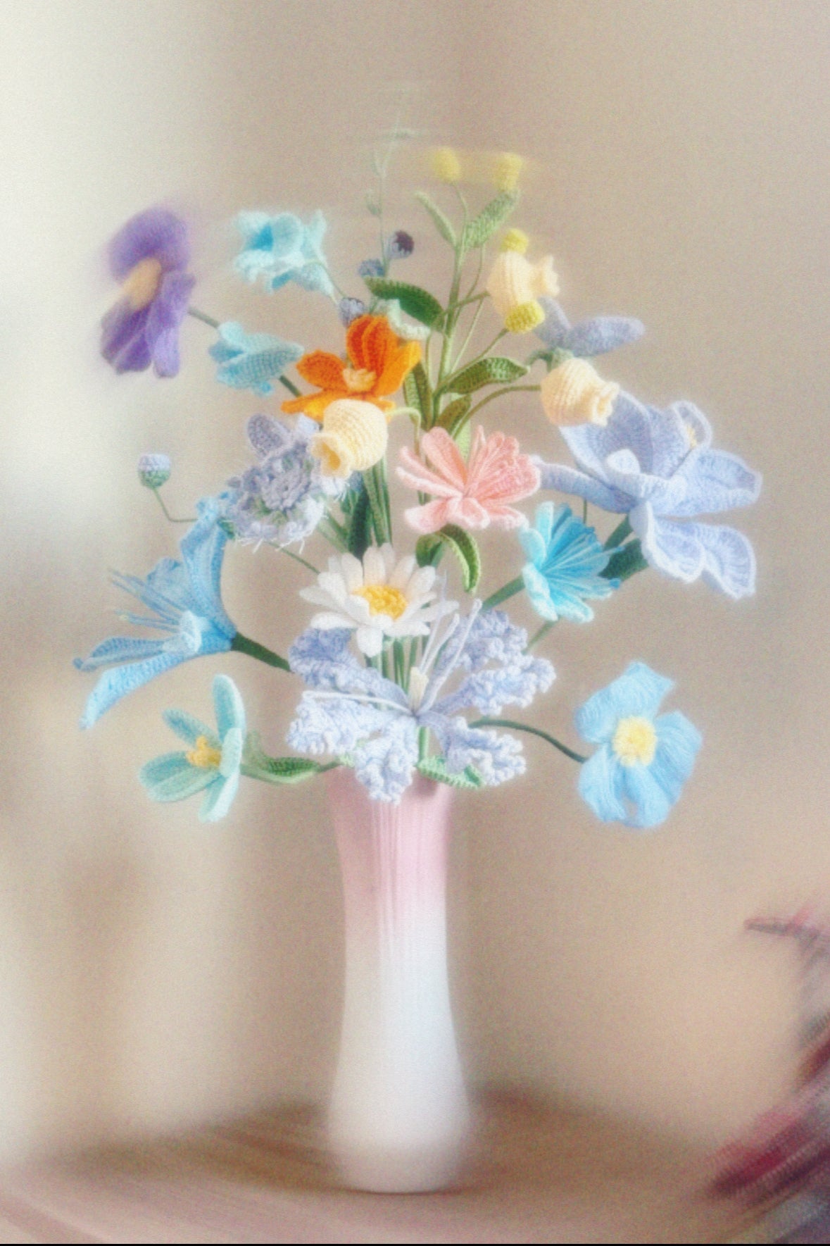 Handmade Crochet Wildflower Bouquet – Pastel Garden Collection