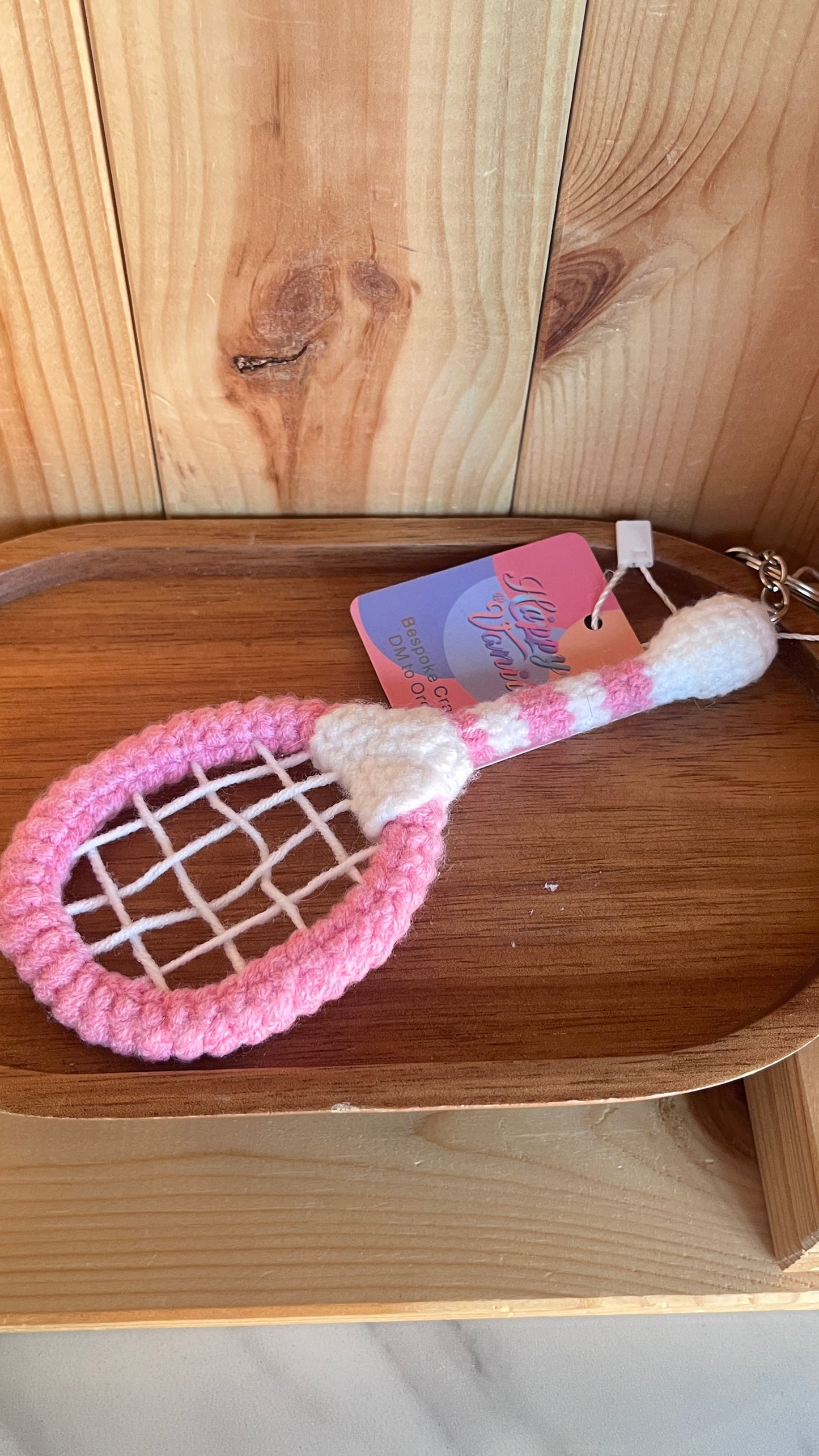 Tennis Ball and Racket Bag Charm Key Chain