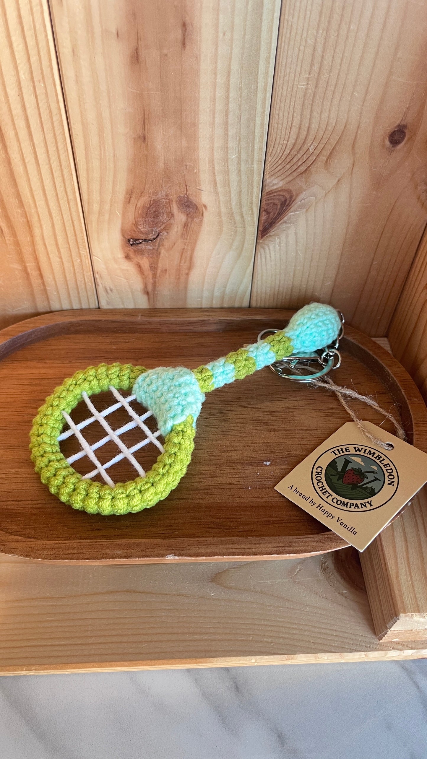 Tennis Ball and Racket Bag Charm Key Chain