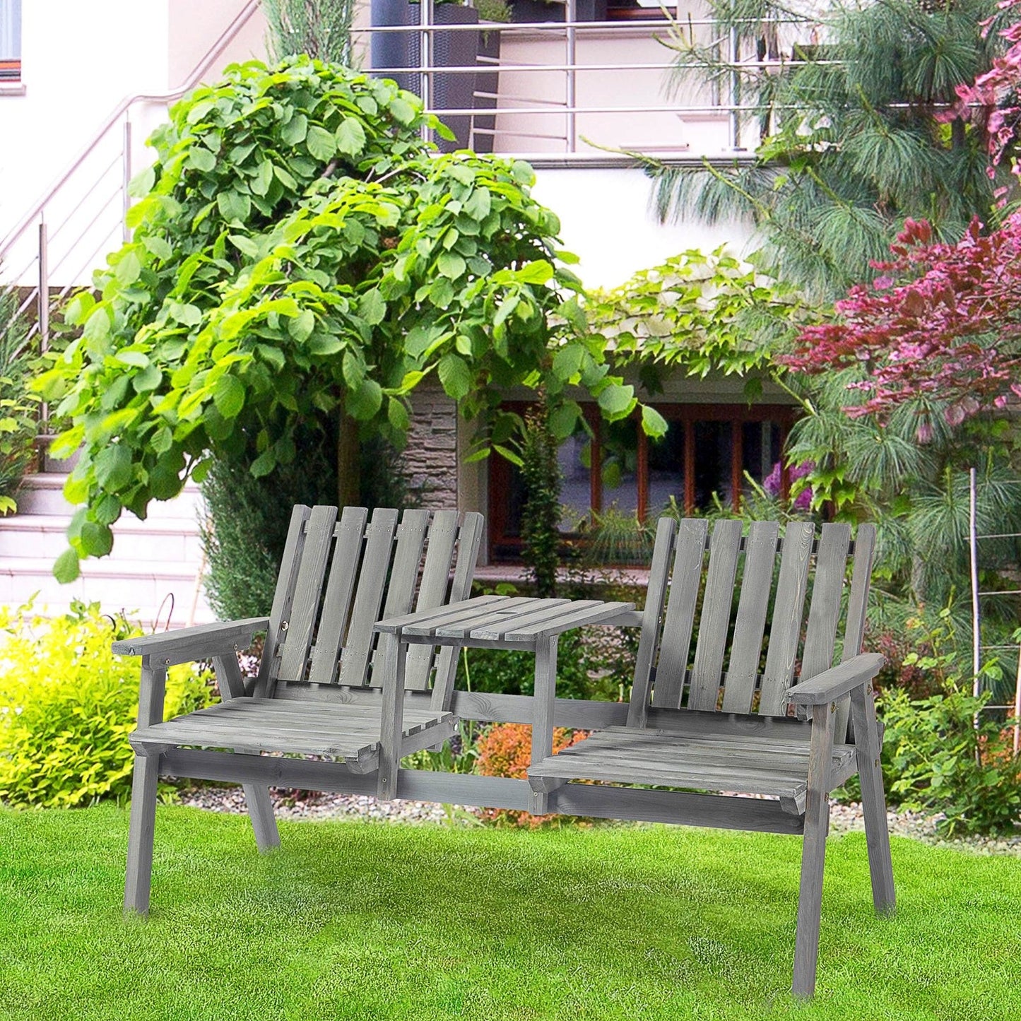 2 Seater Garden Bench Antique Loveseat for Yard