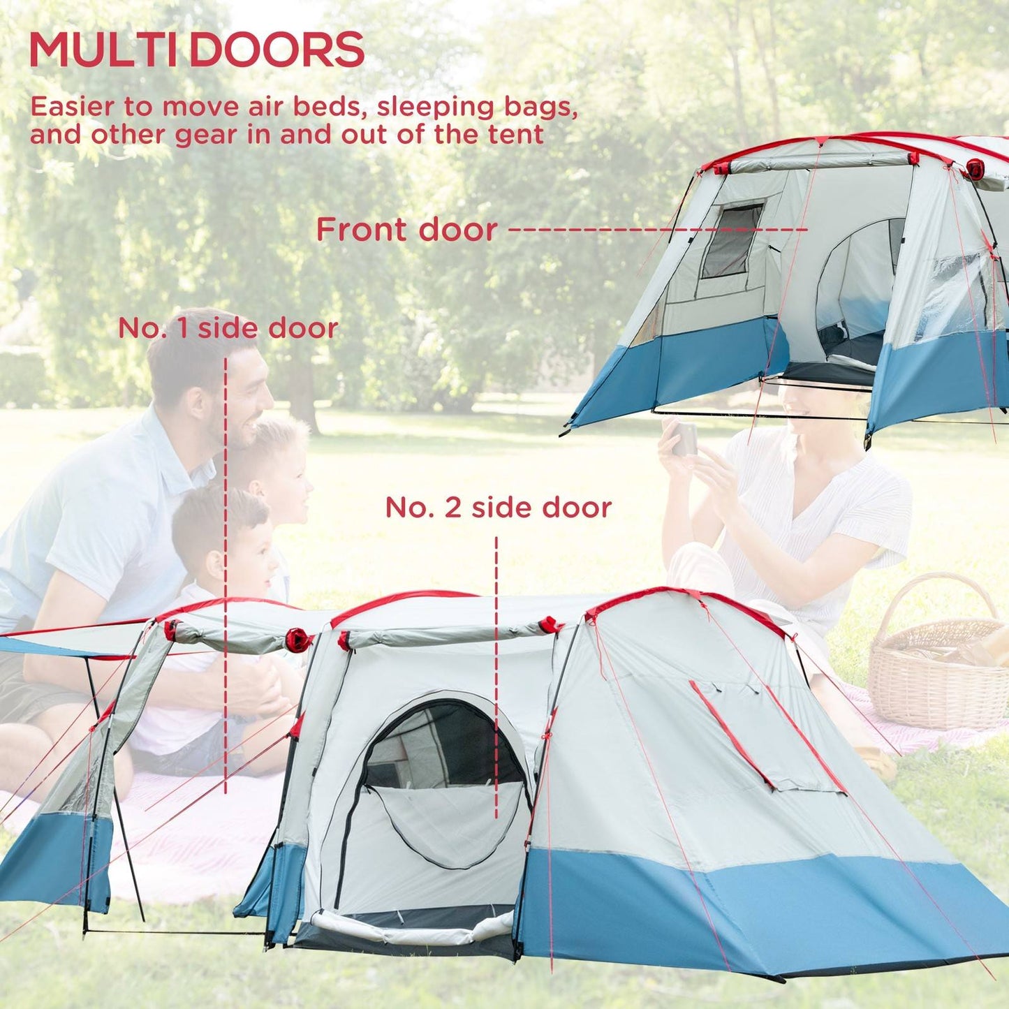 6-8 Person Tunnel Tent