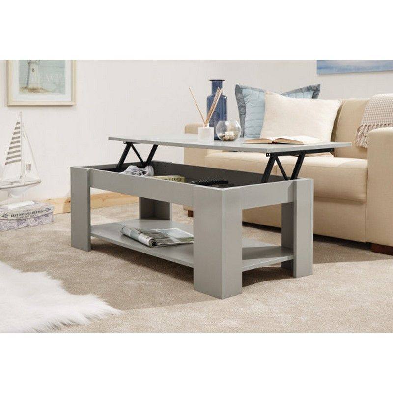 Ember Extending Coffee Table Grey 1 Shelf 105cm