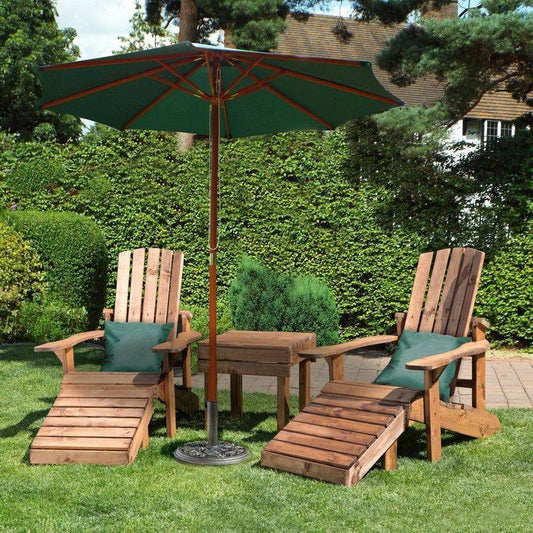 Scandinavian Redwood Garden Relaxer Set by Charles Taylor - 2 Seat