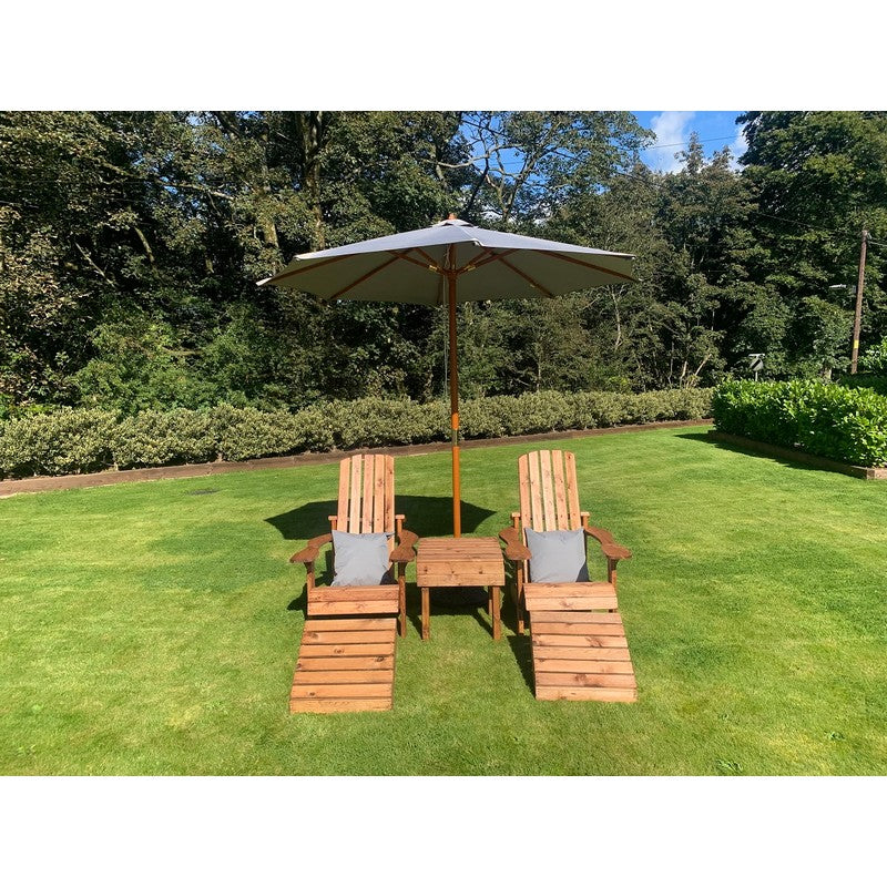 Scandinavian Redwood Garden Relaxer Set by Charles Taylor - 2 Seat