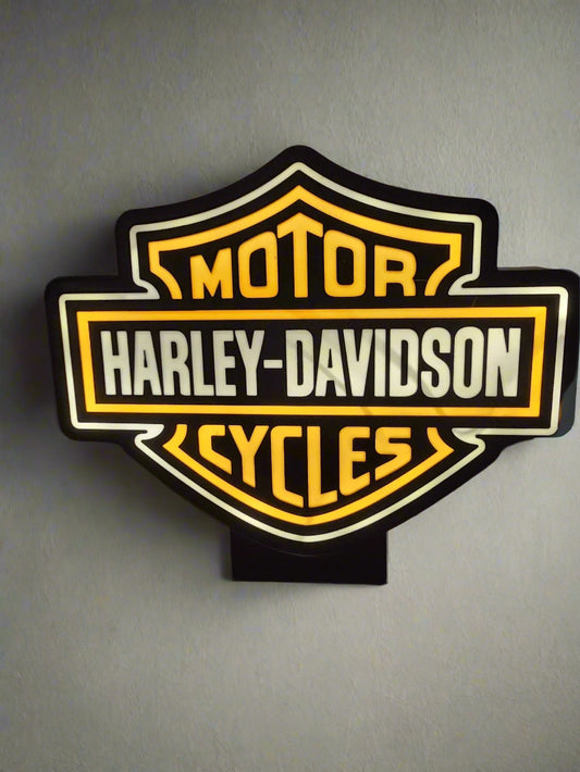 Harley-Davidson LED Lightbox – battery powered garage décor