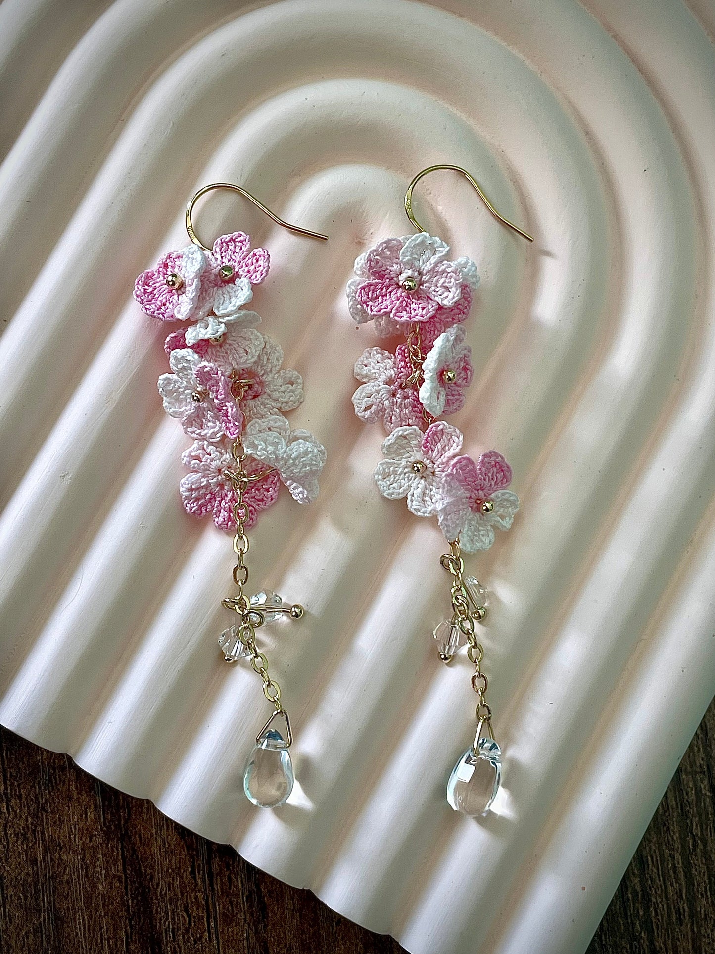 Myosotis Earring Danglers Micro-Crochet that Blossom with Charm