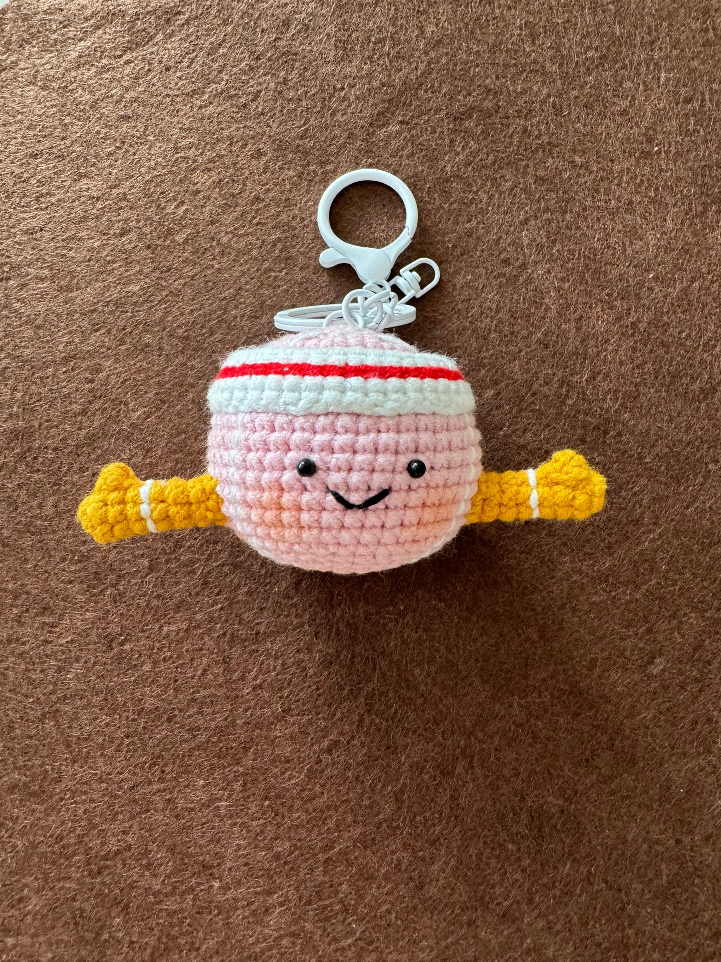 Tennis Ball and Racket Bag Charm Key Chain