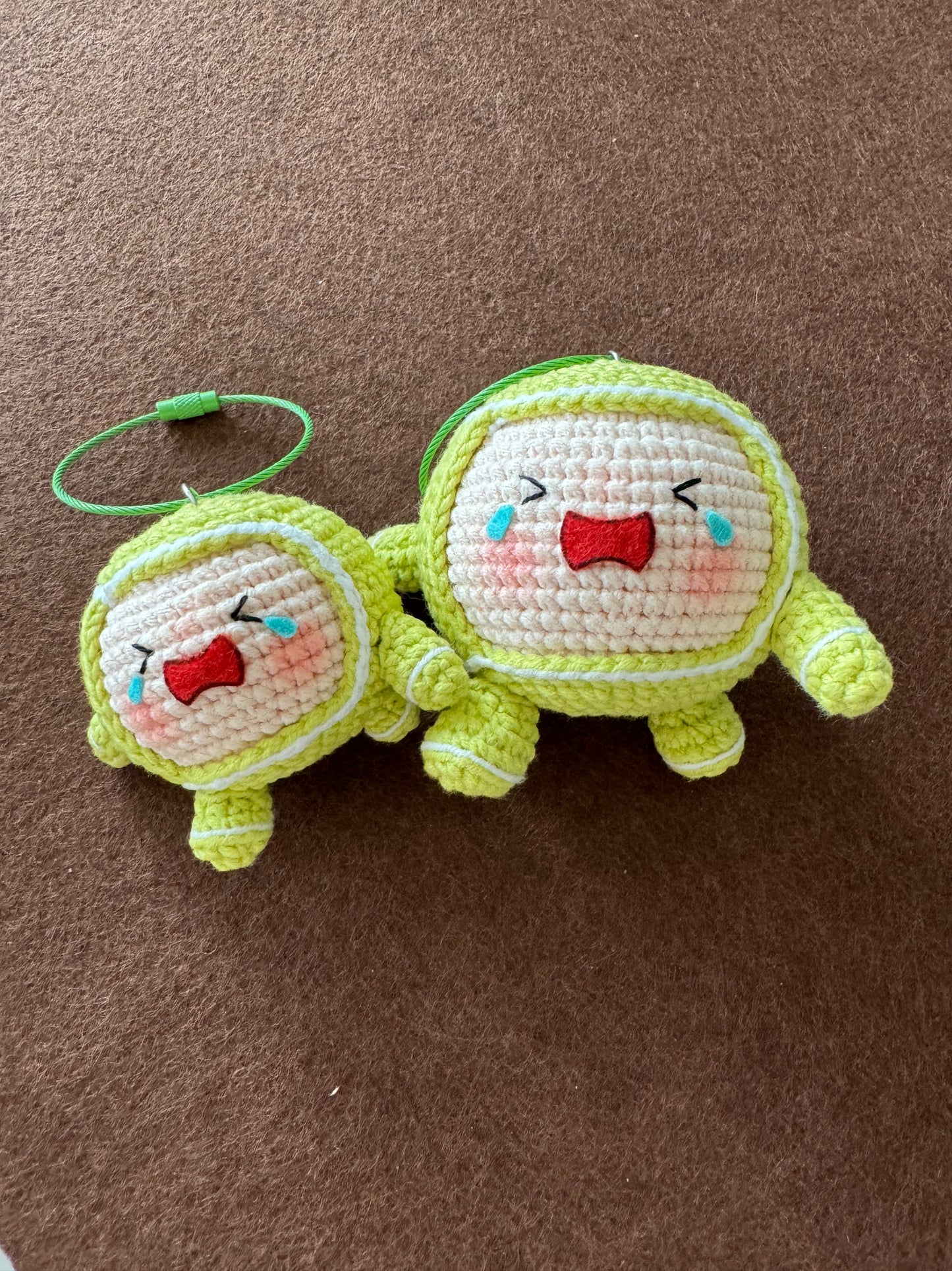 Tennis Ball and Racket Bag Charm Key Chain