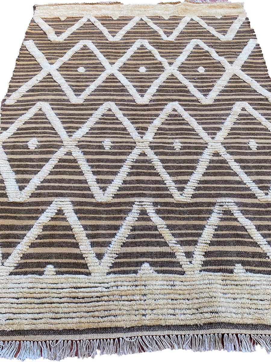 Mosaic Hand Knotted Rug - Size: 5.10 x 4.3