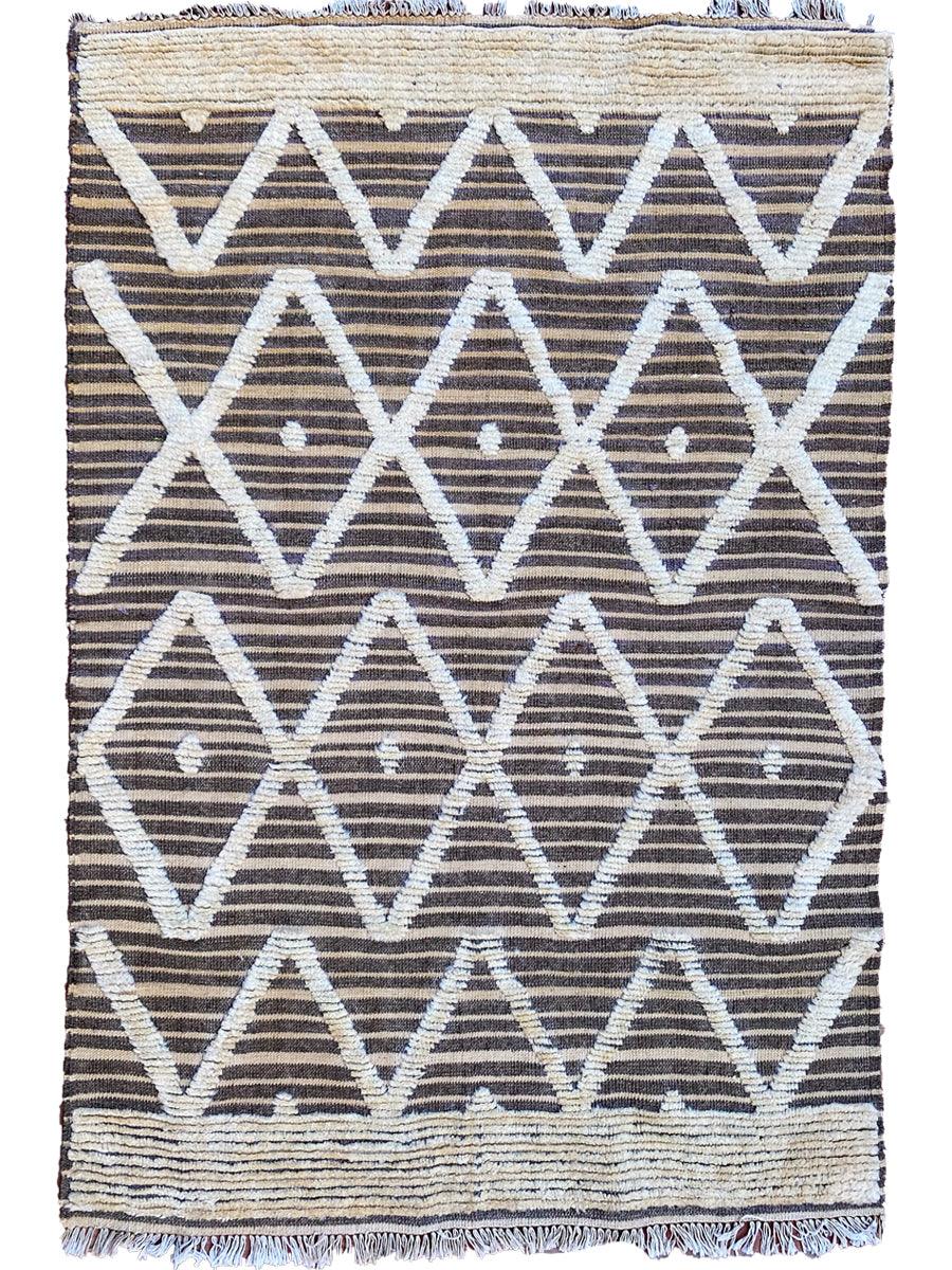 Mosaic Hand Knotted Rug - Size: 5.10 x 4.3
