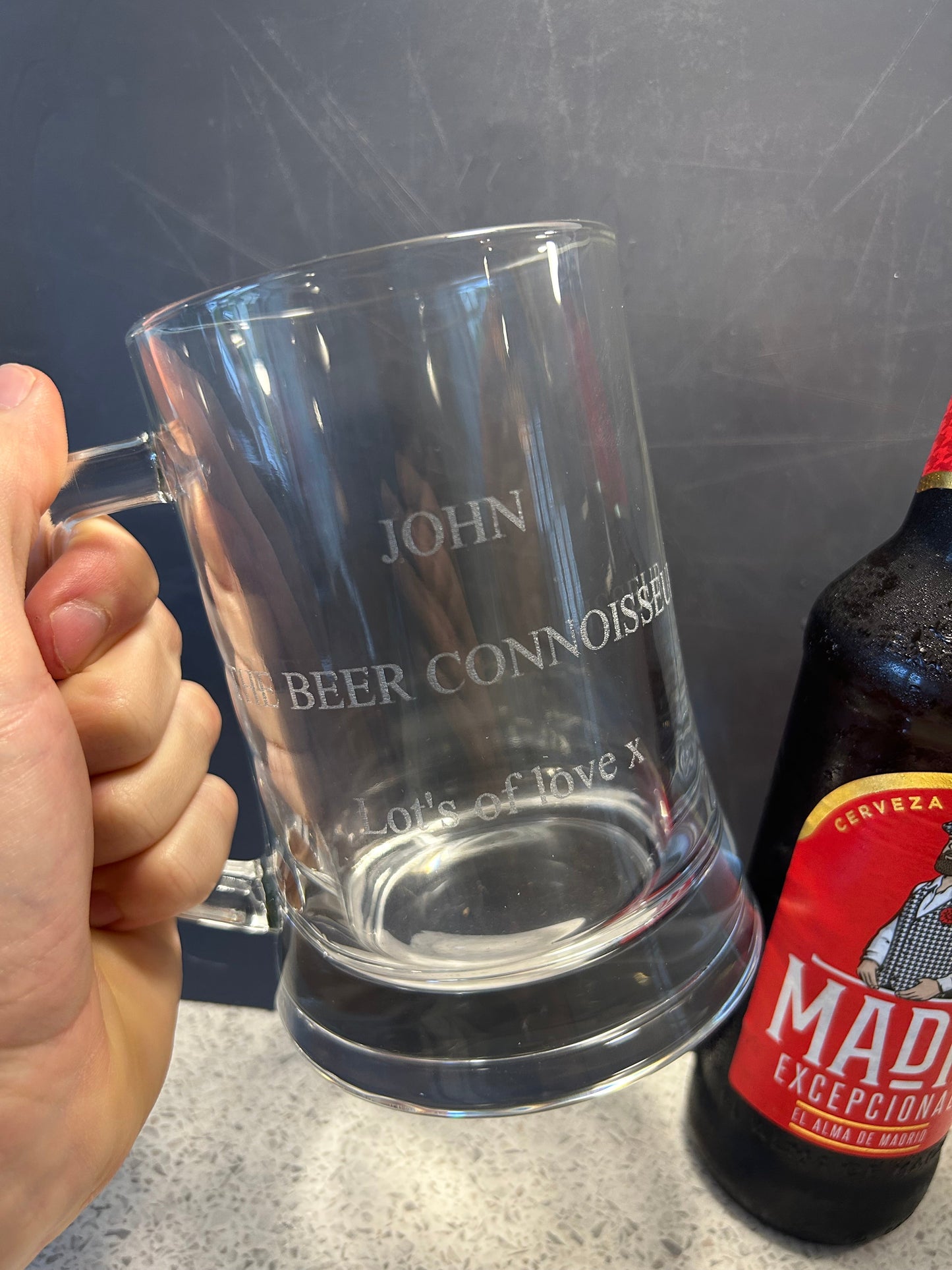 Personalised Engraved Tankard Beer Glass - Perfect Gift Present