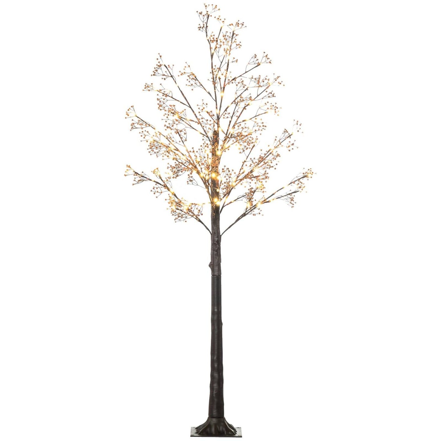 6ft Gypsophila Christmas Tree Light Feature Black with LED Lights Warm White